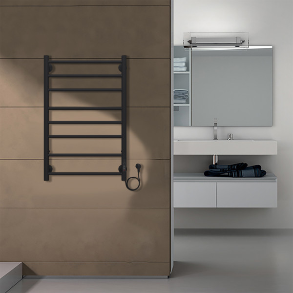 Полотенцесушитель электрический Azario Parma 500x800 черный Полотенцесушитель электрический Azario Parma 500x800 черный