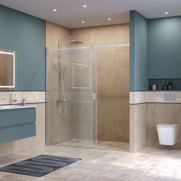 Душевая дверь BelBagno Soft Close-2 180x200 стекло прозрачное, профиль хром глянцевый (SOFT_CLOSE-2-BF-1-180-C-Cr)