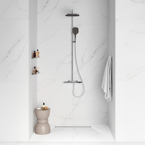 Лоток душевой 700 мм сифон 360 комбинированный затвор двухсторонняя решетка хром Iddis (975B7SB00DZ)