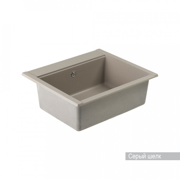 Мойка для кухни врезная Aquaton Делия 60 517x602x218 серый шелк (1.A715.2.32L.D25.0)