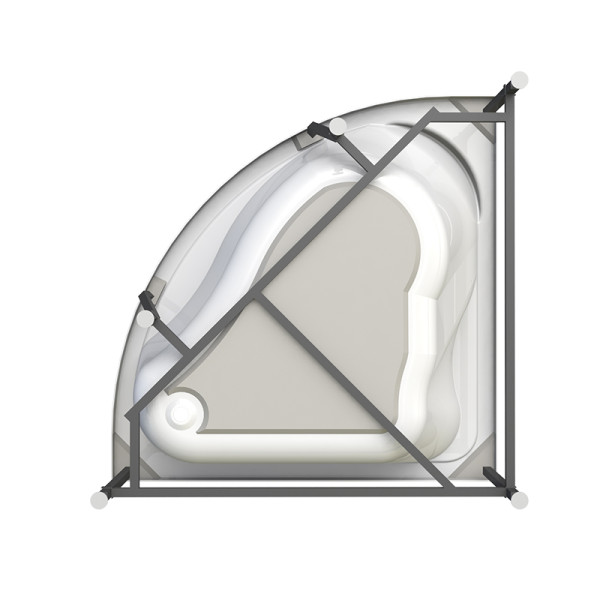 Ванна акриловая Радомир Альтея 125*125 с каркасом (2-01-0-0-1-219) Ванна акриловая Радомир Альтея 125*125 с каркасом (2-01-0-0-1-219)