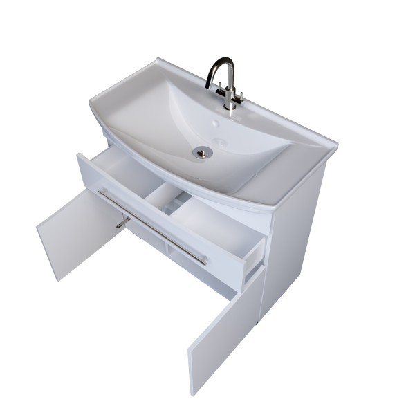 Тумба напольная 1Marka Lina 865*490*850 белая (У94493)