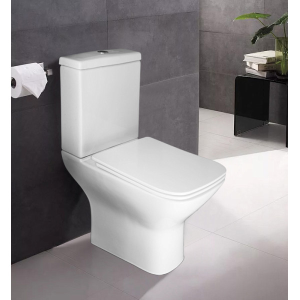 Унитаз напольный Iris безободковый сиденьем микролифт 600x380x 775 (AZ-8353)