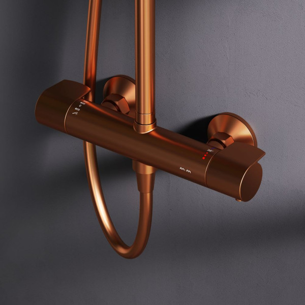 Душевая система AM.PM X-Joy с душевым набором розовое золото (F0785A444)