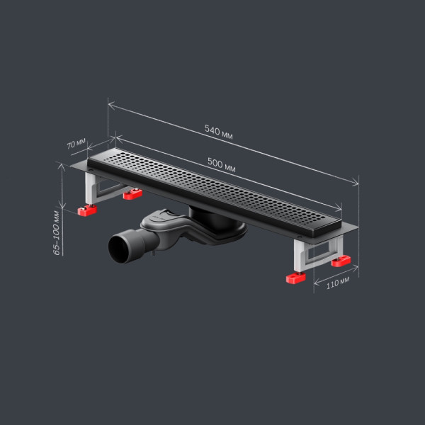 Душевой лоток AM.PM MasterFlow линейный универс затвор Cut Gradient 50 см черн мат (W01SC-P11-050-01BM) Душевой лоток AM.PM MasterFlow линейный универс затвор Cut Gradient 50 см черн мат (W01SC-P11-050-01BM)