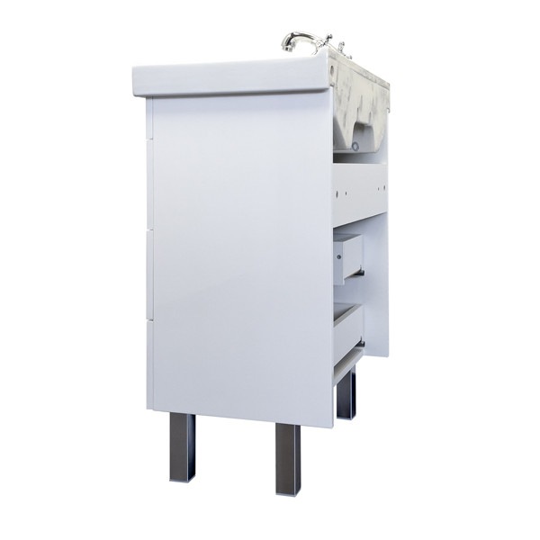 Тумба напольная Comforty Монако 600x860x400 белый глянцевый с раковиной (00-00001499)