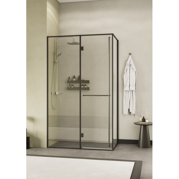 Душевая дверь Roca Apex 120x80x200  L стекло прозрачное, профиль оружейная сталь (Z.RU93.0.789.6)