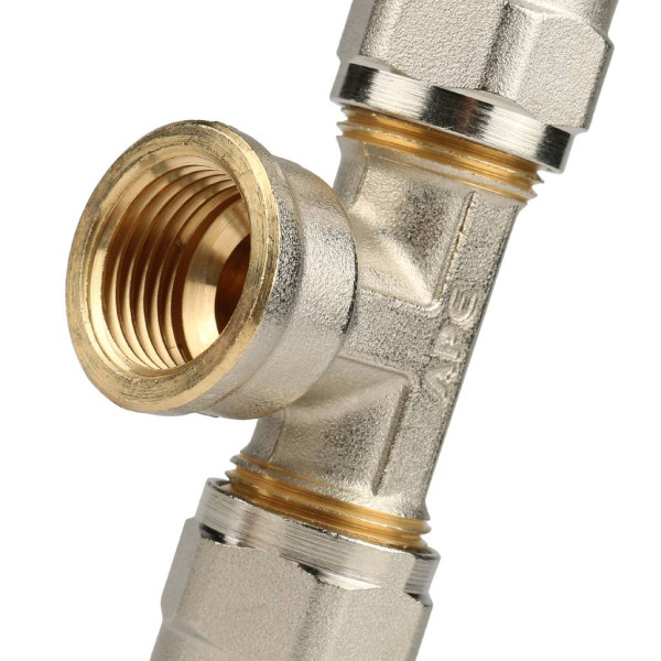 Тройник 16x1/2"Вx16 Stout (обжим) (SFS-0012-001216)