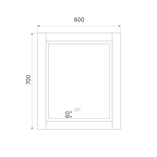 Зеркало с подсветкой Iddis Oxford 70x60 (ЗЛП111)