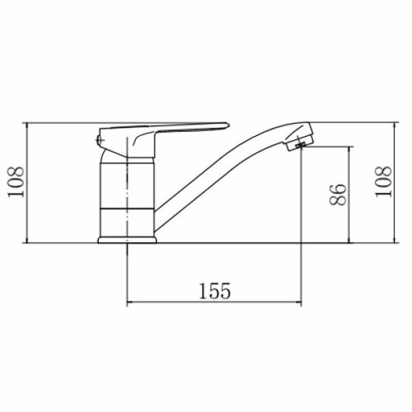 Смеситель для кухни Fashun хром (A4504)