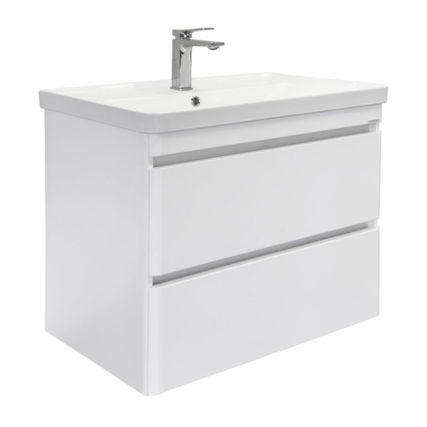 Тумба подвесная Comforty Валдай 810x660x475 белый матовый с раковиной (00-00019071)