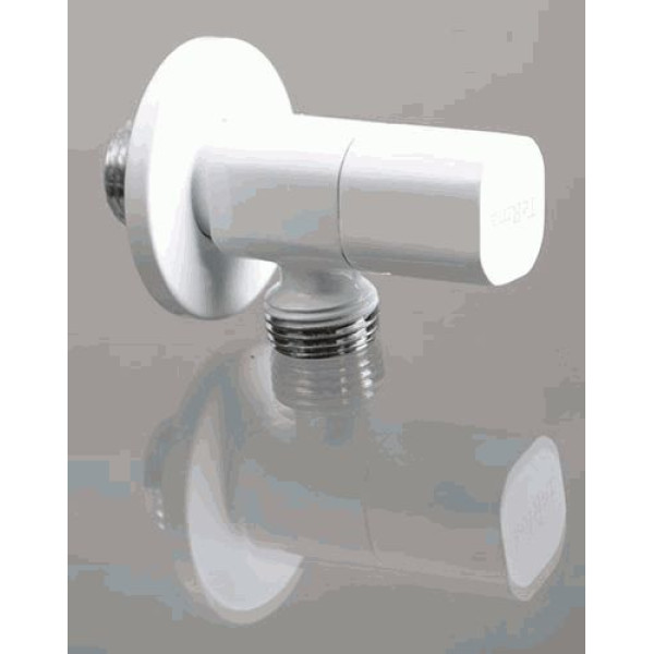 Кран угловой 1/2"*1/2" НН TeRma (керамический затвор, ручка квадратная, White) (33635) Кран угловой 1/2"*1/2" НН TeRma (керамический затвор, ручка квадратная, White) (33635)