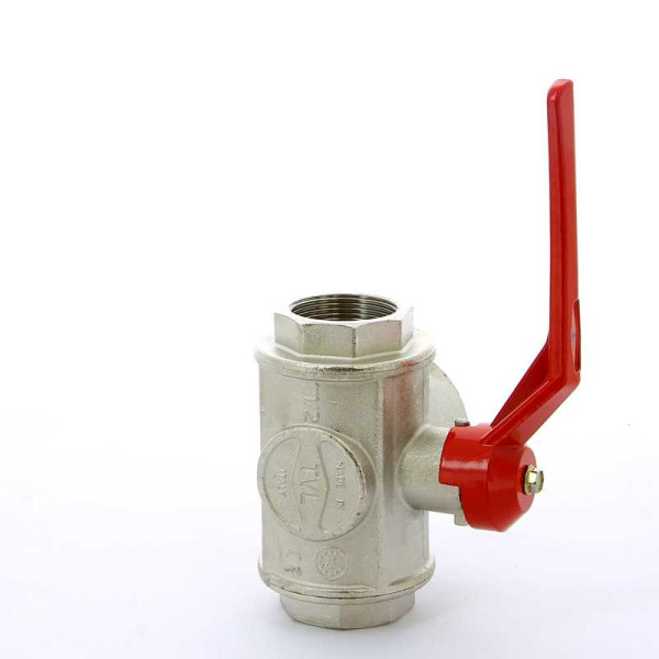 Кран Itap 1 1/2" шаровый трёхходовой T-порт (красная ручка-рычаг) (1280112T)