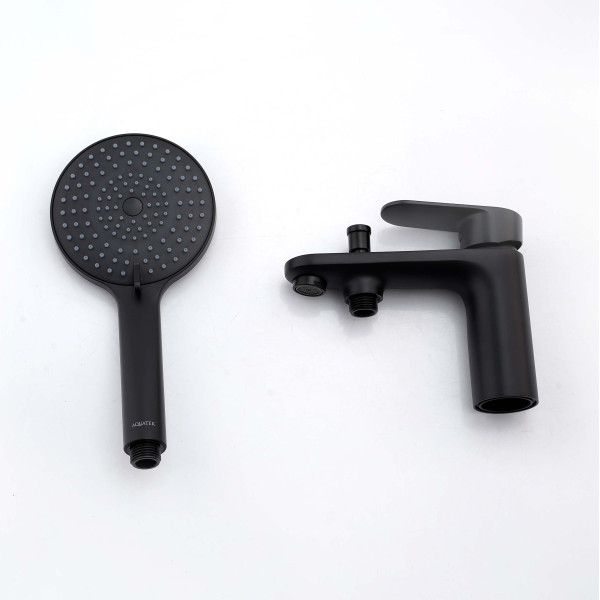 Смеситель на борт ванны Aquatek Ника черный матовый (AQ1844MB) Смеситель на борт ванны Aquatek Ника черный матовый (AQ1844MB)