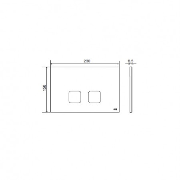 Клавиша смывная Oli Plain хром глянцевый (70827) Клавиша смывная Oli Plain хром глянцевый (70827)