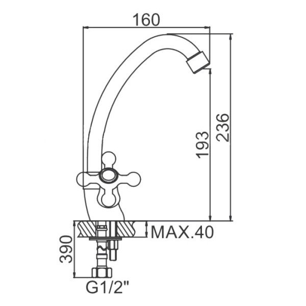 Смеситель для кухни Ledeme хром (L4119) Смеситель для кухни Ledeme хром (L4119)