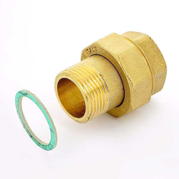 Сгон прямой Itap 1 1/2" ВН (латунь, с плоской прокладкой) (1510112) Сгон прямой Itap 1 1/2" ВН (латунь, с плоской прокладкой) (1510112)