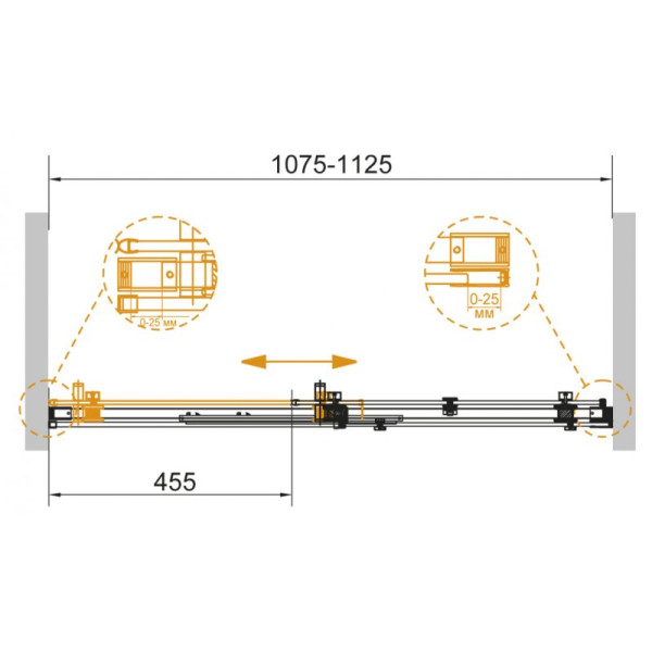 Душевая дверь Cezares Stylus 110х195 стекло прозрачное (STYLUS-SOFT-BF-1-110-C-Cr) Душевая дверь Cezares Stylus 110х195 стекло прозрачное (STYLUS-SOFT-BF-1-110-C-Cr)
