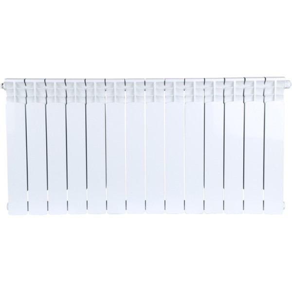 Радиатор биметаллический Stout Space 500 14 секций (нижнее правое подключение RAL9016) (SRB-0320-050014)