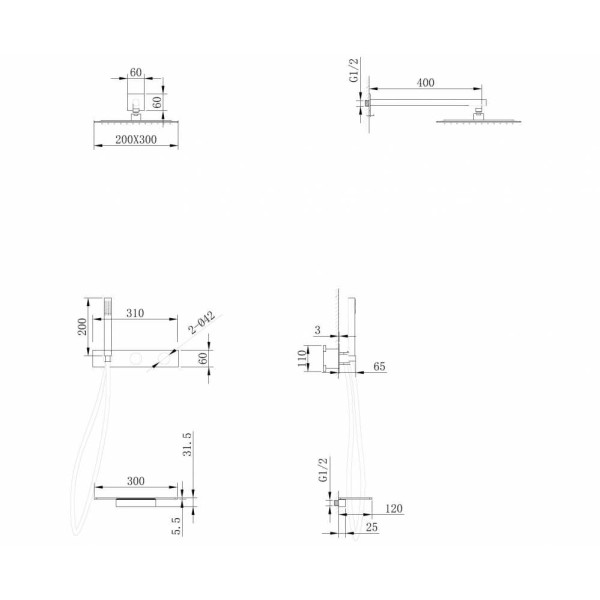 Душевая система Abber Rund Никель (AF8750NG)