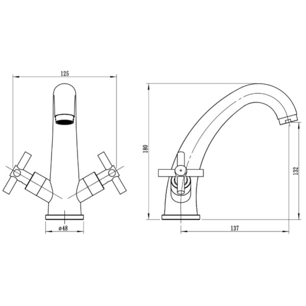 Смеситель для раковины Esko Астана (AA26S) Смеситель для раковины Esko Астана (AA26S)
