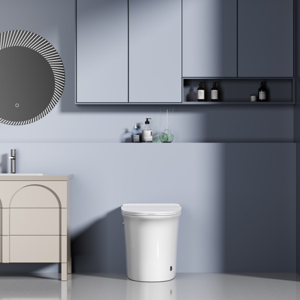 Унитаз напольный Abber Bequem с импульсным смывом белый (AC1125P)