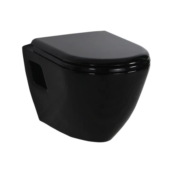 Унитаз подвесной с биде Creavit 35,5x49,8x37,5 черный (TP32,5-00SI00E-0000)