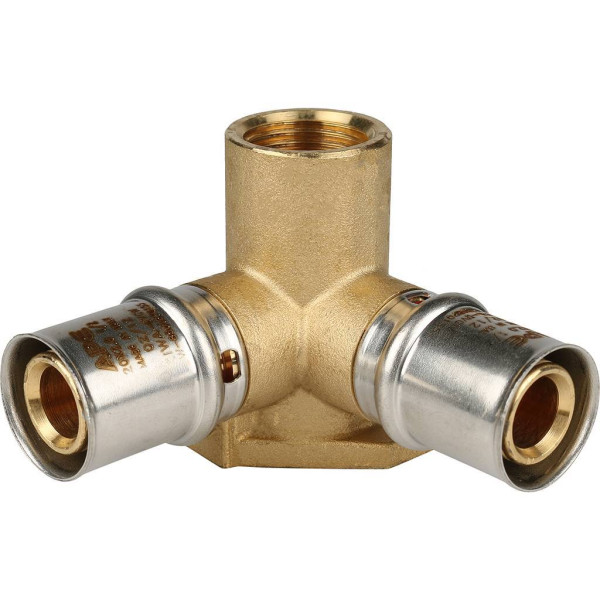 Тройник установочный 20x1/2"В Stout (пресс) (SFP-0015-001220) Тройник установочный 20x1/2"В Stout (пресс) (SFP-0015-001220)