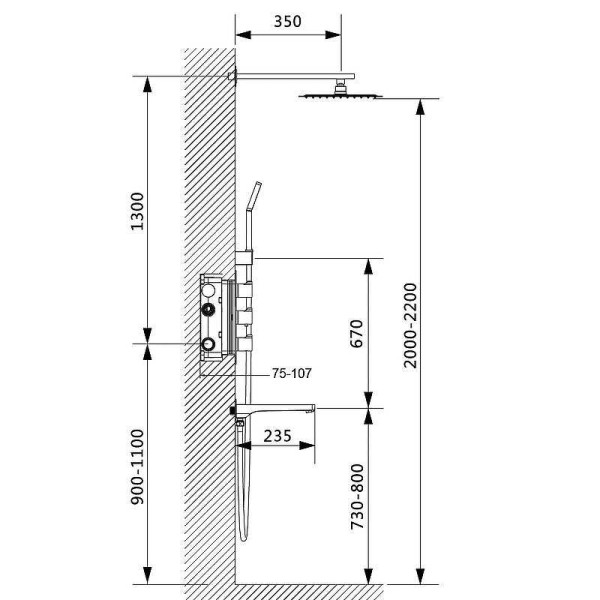 Душевая система Timo Petruma черная внеш.часть внутр.часть (SX-5049/03SM)