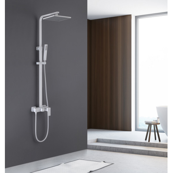 Душевая система Abber Daheim  белый матовый (AF8220WL)