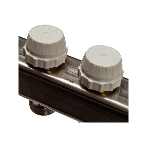 Коллекторная группа 12 отводов 1"x3/4"(18)EK с расходомерами Stout (нерж.сталь) (SMS-0917-000012)