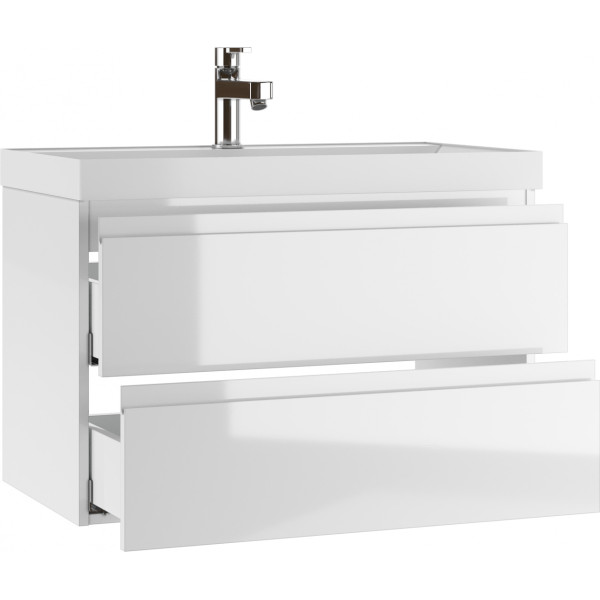 Тумба подвесная под умывальник Classica 80 Graffo белый глянец В2 Домино (DGr2105T) Тумба подвесная под умывальник Classica 80 Graffo белый глянец В2 Домино (DGr2105T)