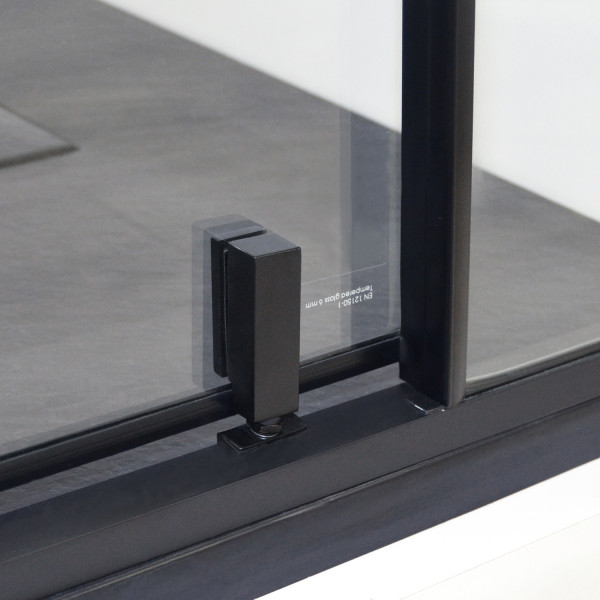 Душевой уголок WasserKraft Elbe 90*80*200 стекло прозрачное, профиль черный (74P20)