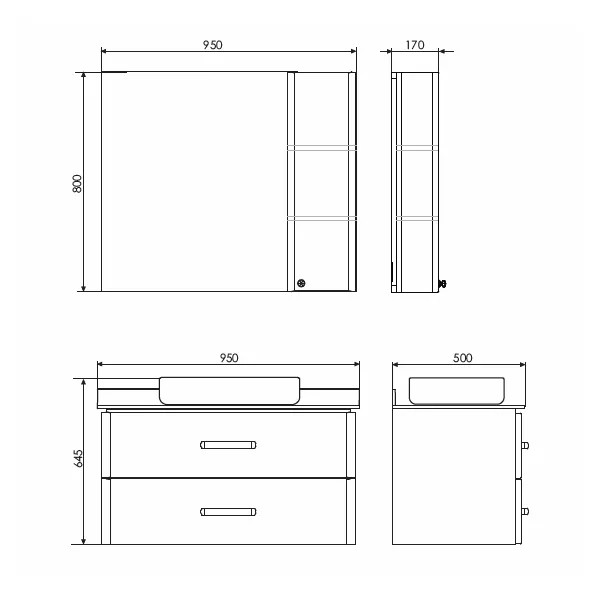 Тумба подвесная с раковиной Comforty Амстердам 950x500x645 белый глянцевый/черный матовый (00-00005494) Тумба подвесная с раковиной Comforty Амстердам 950x500x645 белый глянцевый/черный матовый (00-00005494)