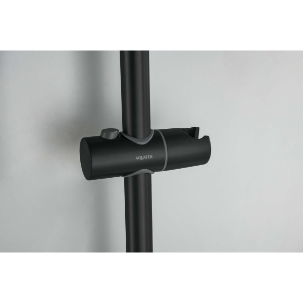 Душевой гарнитур Aquatek Лугано черный матовый (AQ2022MB)