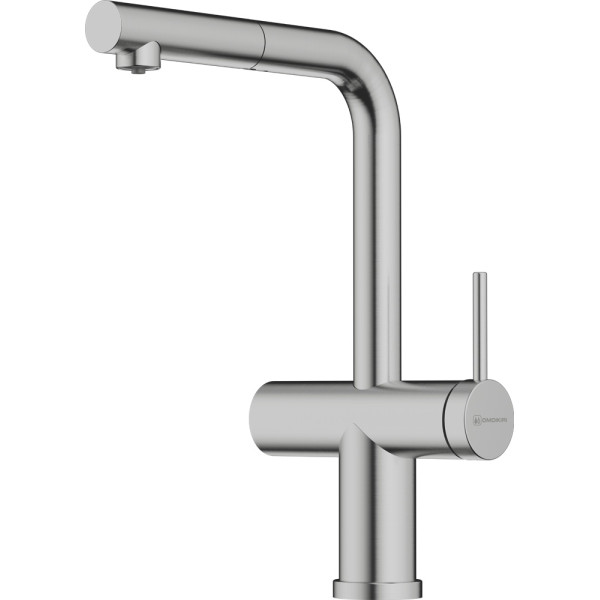 Смеситель для кухни Omoikiri Karatsu-S-BN с выдвижным изливом нержавеющая сталь (4994589)