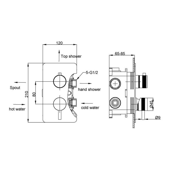 Смеситель для душа Boheme CELL CR (хром) (135-3-CR) Смеситель для душа Boheme CELL CR (хром) (135-3-CR)