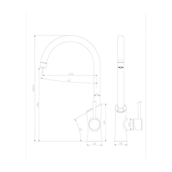 Смеситель для кухни Lemark Comfort с подключением фильтра (LM3072C)