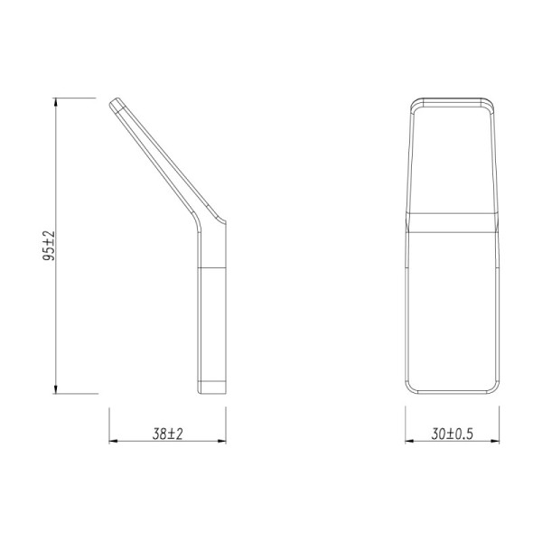 Крючок Lemark Smooth Line Smooth Line одинарный, для полотенец 2 шт., чёрный (9712002)