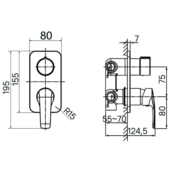 Душевая система Iddis Ray встраиваемая черная (RAYBL00i68)