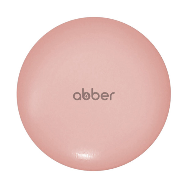 Накладка на слив для раковины Abber розовая матовая, керамика (AC0014MP)