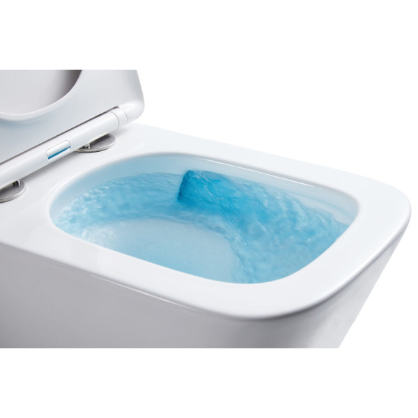 Унитаз подвесной Azario Teramo с сиденьем с микролифтом белый (AZ-0052-UQ1)