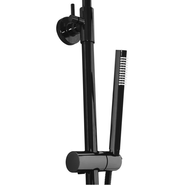 Душевая система термостат с изливом Rea Lungo Black metallic (REA-P8763)