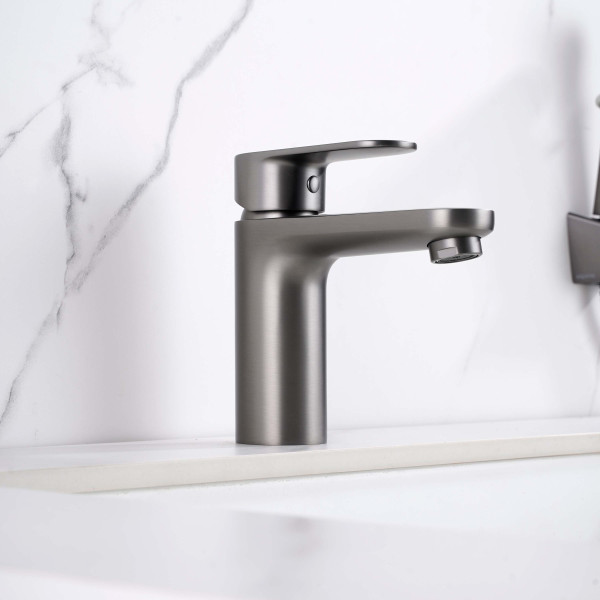 Смеситель для раковины Aquatek Ника оружейная сталь (AQ1812BGM) Смеситель для раковины Aquatek Ника оружейная сталь (AQ1812BGM)