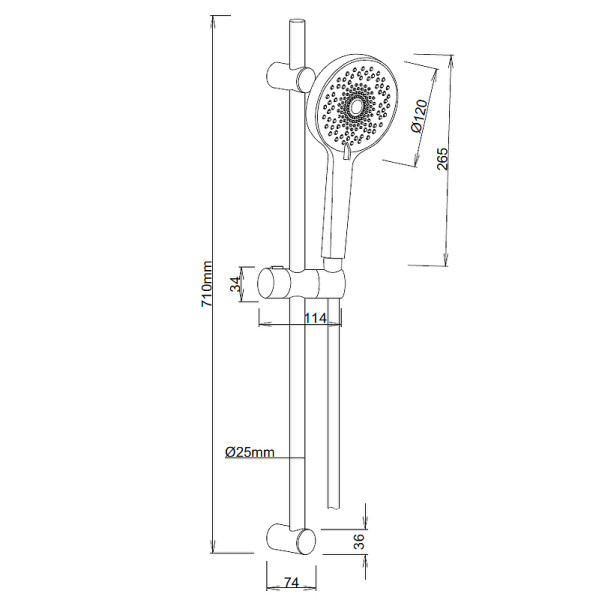 Душевой гарнитур Esko хром (SSS712)