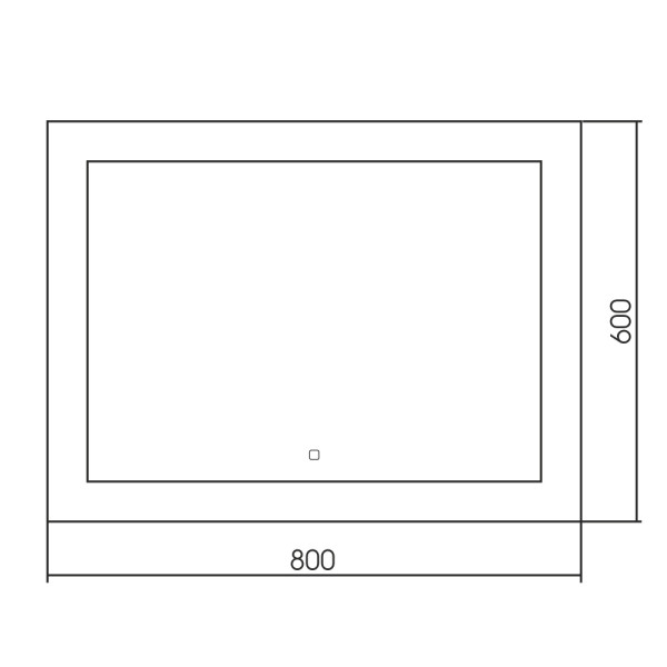 Зеркало Abber See 60x80 с подсветкой, сенсорный выключатель, диммер (AG6107S-0.8)