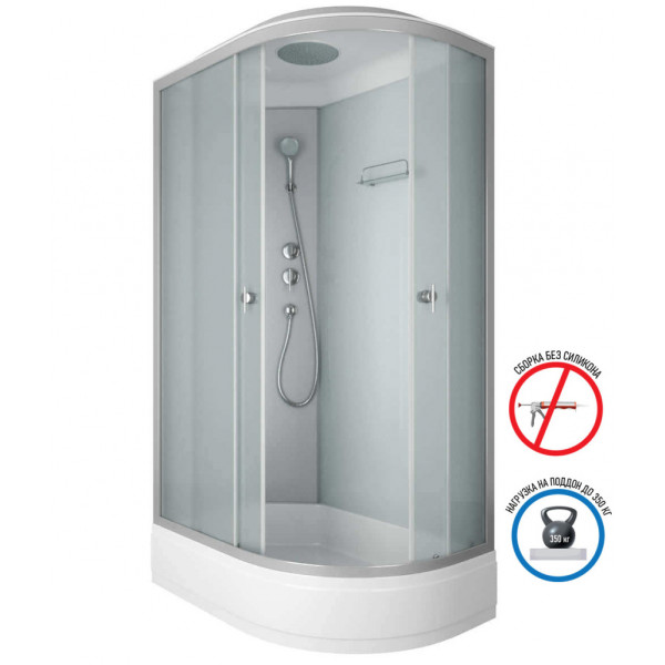 Душевая кабина Eco 80x120 стекло матовое, профиль хром матовый (NG-3324-14L) Душевая кабина Eco 80x120 стекло матовое, профиль хром матовый (NG-3324-14L)