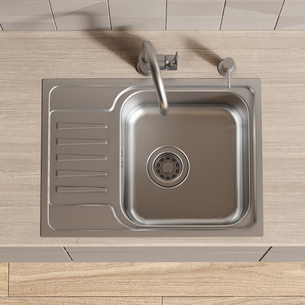 Мойка для кухни врезная Iddis sound 60,5x44 нержавеющая сталь шелк (SND60SDi77)