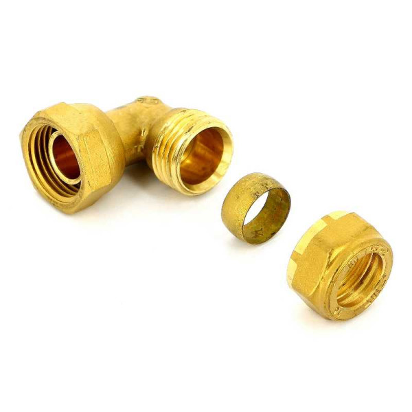 Соединение угловое 15*1/2"В с накидной гайкой Tiemme (1100101) Соединение угловое 15*1/2"В с накидной гайкой Tiemme (1100101)