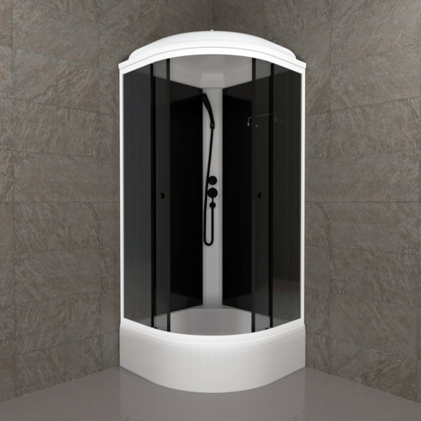 Душевая кабинаTriton Грэй 90x90 стекло тонированное, профиль черный (DK378)